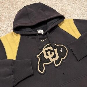 Nike Center Swoosh Colorado Buffaloes Hoodie | Black & Gold | Size Medium